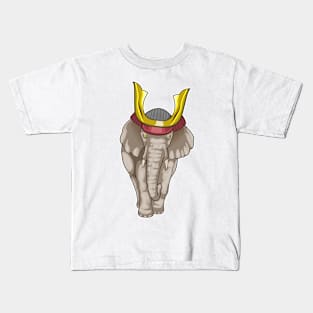 Elephant Samurai Martial arts Kids T-Shirt